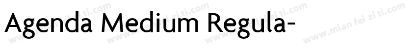 Agenda Medium Regula字体转换